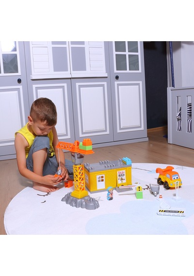 Ogi Mogi Toys İnşaat Bloklar ve Vinç 44 Parça