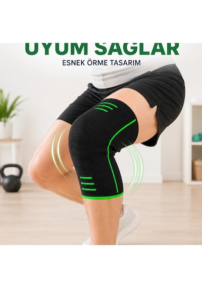 Nefes Alabilen Örme Dizlik Esnek Yapılı Spor Ve Egzersiz Dizliği