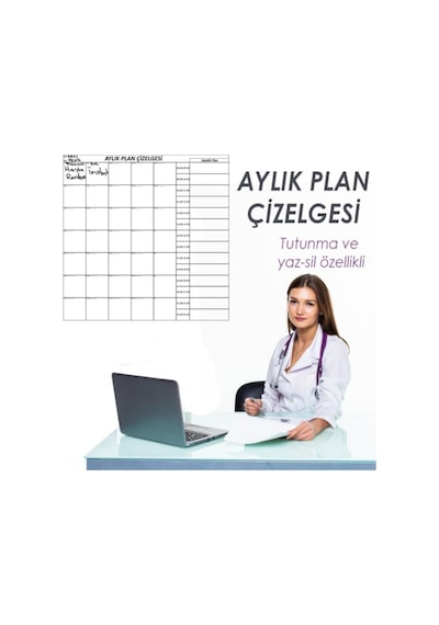 Aylık Planlayıcı Statik Kağıt Tahta