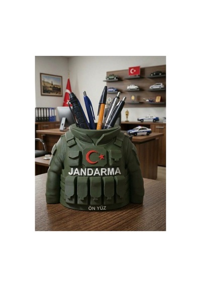 Jandarma Yeleği Tasarım Kalemlik Yeşil - 935158829 Yeşil