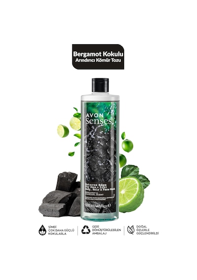 Nane Deniz Adaçayı Sandal Greyfurt Ve Bergamot Kolu Erkek Duş Jeli Paketi Fresh