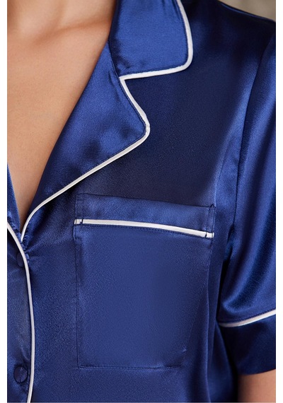 Pierre Cardin Kadın Saten Biyeli Pijama Takımı Laci 1205 001