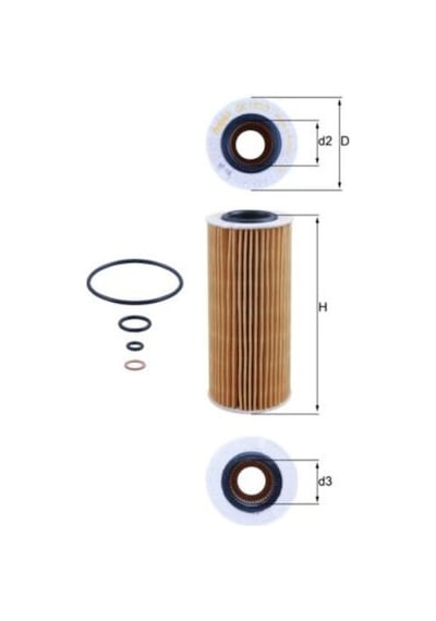 Mahle-knecht-behr Ox1773d Yağ Filtresi Bmw E46 E90 E60 E92 E93 E63 E64 E65 E83 E70 E71 11427788454