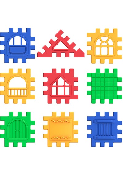 Dede Puzzle City 64 Parça 4 Adet