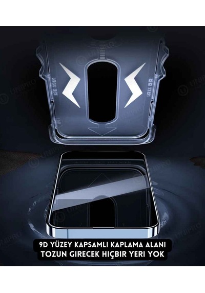 Apple Uyumlu   iPhone 16 Plus Ekran Koruyucu Anti Statik Kolay Uygulama Aparatlı