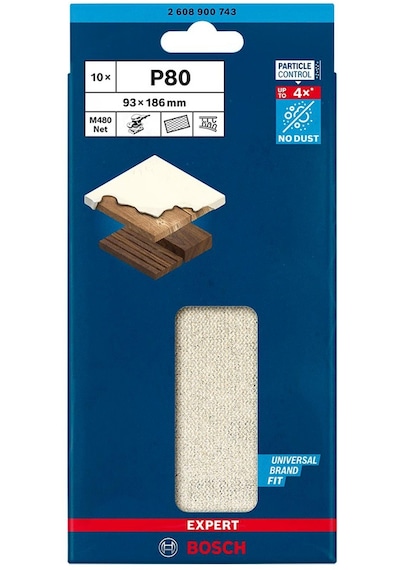Bosch M480 93x186 Mm 80 Kum Elek Telli Ağ Zımpara 2608900743