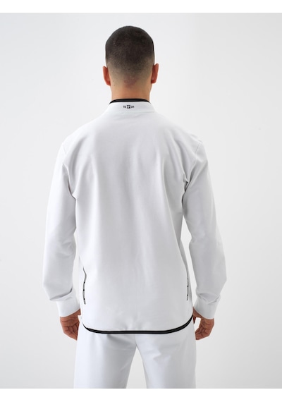Xint Beyaz Pamuk Dokulu Slim Fit Sweatshirt 300328