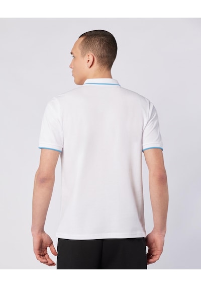 Kappa Flu Tur Erkek Beyaz-mavi Regular Polo Yaka Tişört
