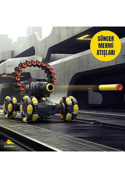 Corby Boom Tank Csg06 Uzaktan Kumandalı Akrobat Araba Siyah