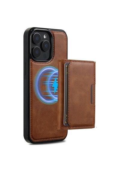Teleplus Apple Uyumlu iPhone 13 Pro Max Kılıf Pollux L2 Serisi Mıknatıslı Kartlıklı 2-1 Kapak
