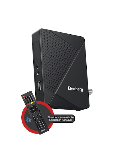 Elenberg ELB-2023B Çanaklı Çanaksız İnternet TV Destekli Bluetooth Kumandalı Full HD Uydu Alıcı