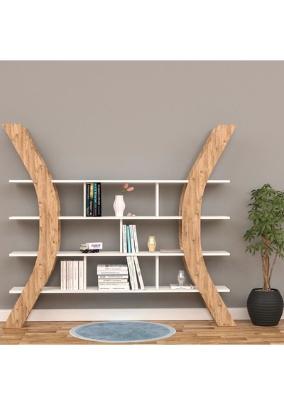Poyraz Kitaplık Raf Mdf Beyaz Poyraz Kitaplık Raf Mdf Beyaz