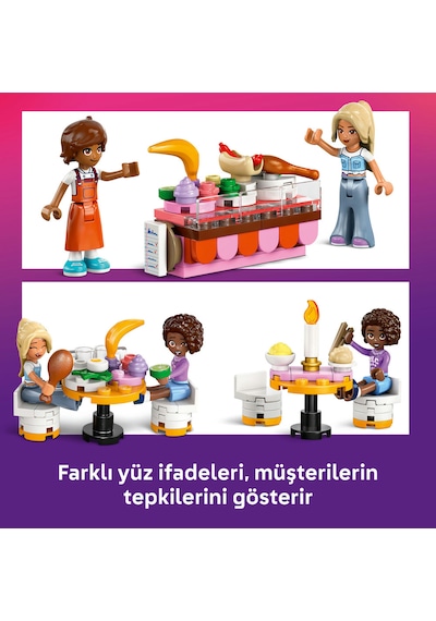 LEGO® Friends Restoran ve Aşçılık Okulu 42655 - 8 Yaş ve Üzeri Çocuklar için Mini Bebek İçeren Yaratıcı Oyuncak Yapım Seti (896 Parça)