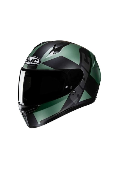 Hjc C10 Tez MC4SF Kapalı Kask Siyah - Yeşil