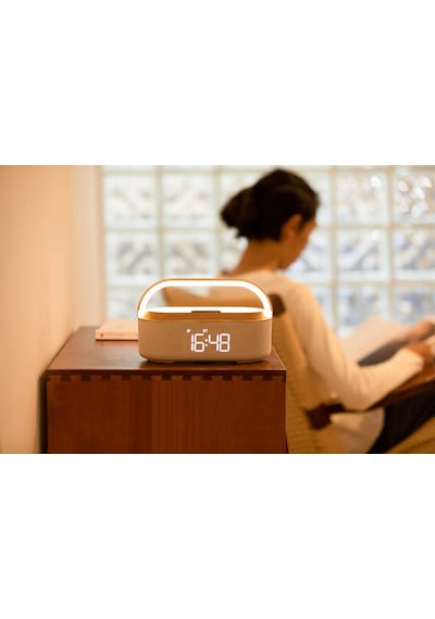 Stobom Keyif Taşınabilir Bluetooth Hoparlör Saat Wireless Şarj Cihazı