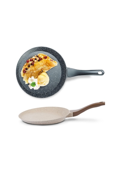 Thermoad Granit Döküm Gözleme Krep Tavası Gri 26 CM