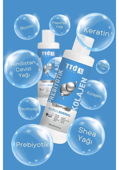 X Prebiyotik & Kolajen Kuru Ve Normal Saçlar Şampuan 250ml Glycerin,maltodextrin,triethanolamin