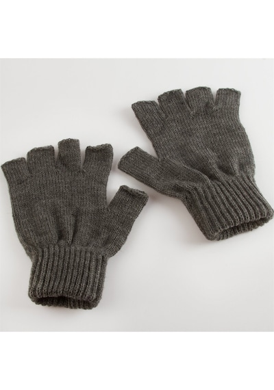 Unisex Ucu Kesik Yün Eldiven 30577 Koyu Gri