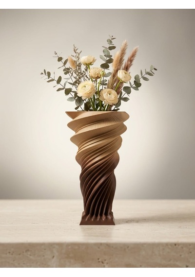 3d Tasarım Vazo Tiramisu Rengi