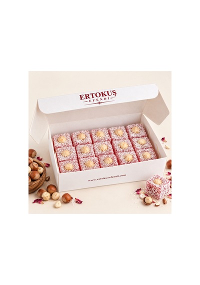 Güllü Basma Türk Lokumu 350gr %100 Pancar Şekeri Glikoz İçermez - 938210103
