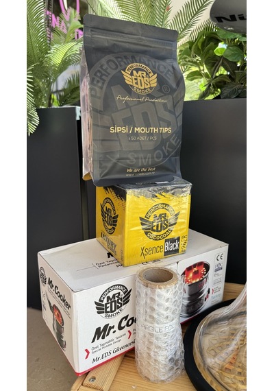 Mr Eds E24 Big Boss Eco Dip Dekor Gold Nargile Seti Çantalı