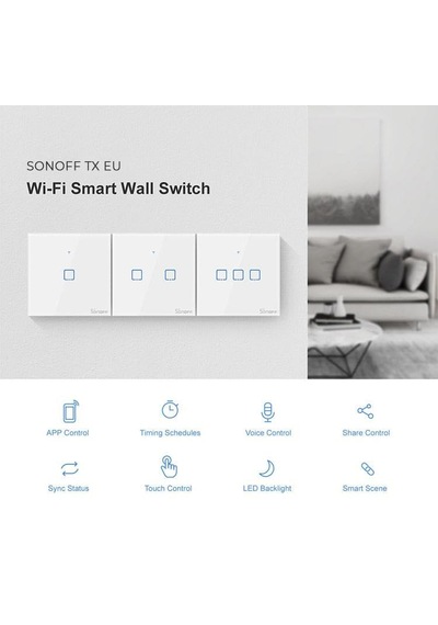 Tx-t0eu2c-akıllı Ev Wi-fi Işık Anahtarı Google Home-alexa Yeni Versiyon 0