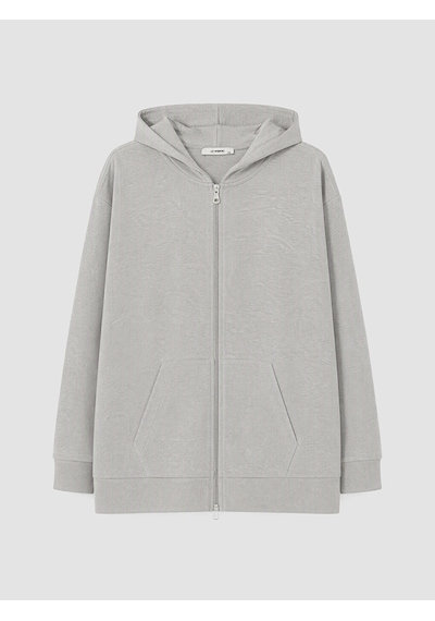 Lcw Curve Gri Büyük Beden Kadın Fermuarlı Sweatshirt