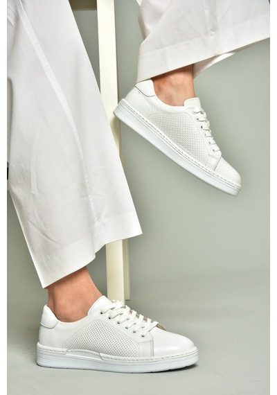 Fox Shoes U555025203 Beyaz Hakiki Deri Kadın Spor Ayakkabı Sneakers Beyaz-hakiki Deri Çok Renkli
