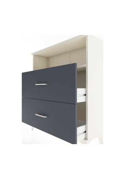 Arges Şifonyer Tek Raflı 2 Çekmeceli 88x30x106 Aytaşı-antrasit Aytaşı