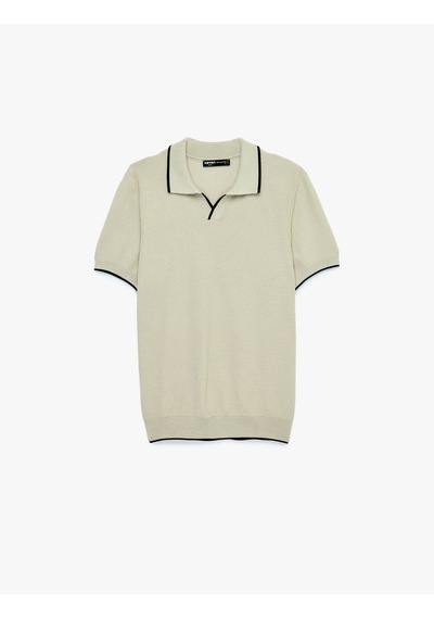Koton Regular Fit Pamuklu Çizgi Detaylı Polo Yaka Kısa Kollu Triko Tişört Bej 6sam70044ht Ekru Koton Regular Fit Pamuklu Çizgi Detaylı Polo Yaka Kısa Kollu Triko Tişört Bej 6sam70044ht Ekru