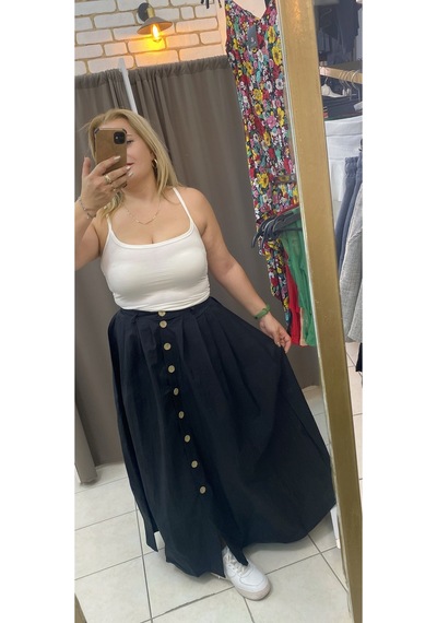 Tuba Toptaş Pamuklu Askılı Bluz Beyaz