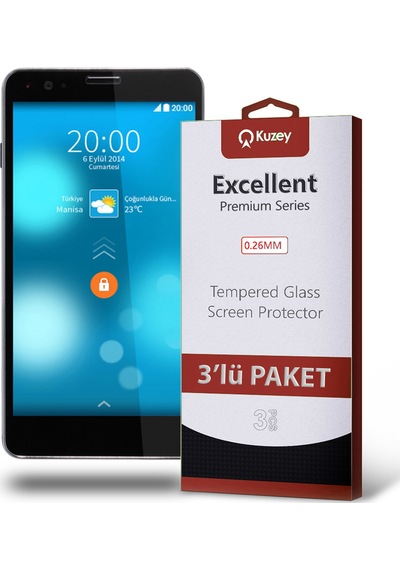 Vestel Venüs 5.5V ile Uyumlu Kırılmaz Cam Ekran Koruyucu Ekonomik 3'lü Paket
