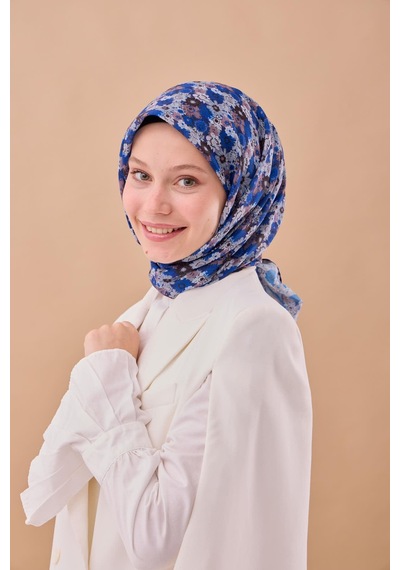 Silk Home Soft Eşarp 73092-05 Mavi, Siyah, Mocha Mousse
