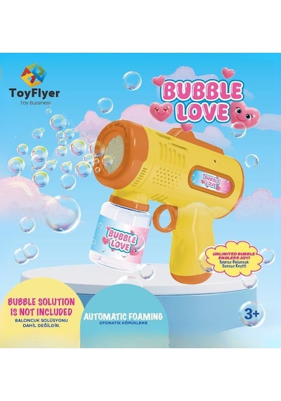 Otomatik Baloncuk  Makinesi Pilli Köpük Tabancası - 2026 Model Sızdırmaz Tasarım Bubble Gun