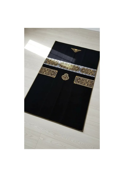 Esved Bambu Namaz Seccadesi - Kaliteli Yumuşak Kaymaz Tabanlı Siyah