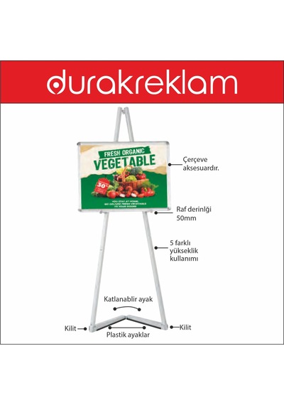 Portatif Ahşap Şövale