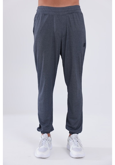 Rowinger Premium Merserize Kumaş Logolu Lastikli Paça Jogger Erkek Eşofman Altı Navyblue