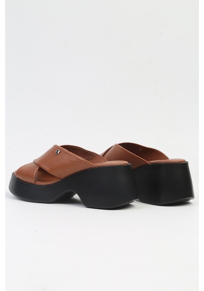 Pierre Cardin Pc-7192- 3968 Taba-kadın Platform Terlik Taba