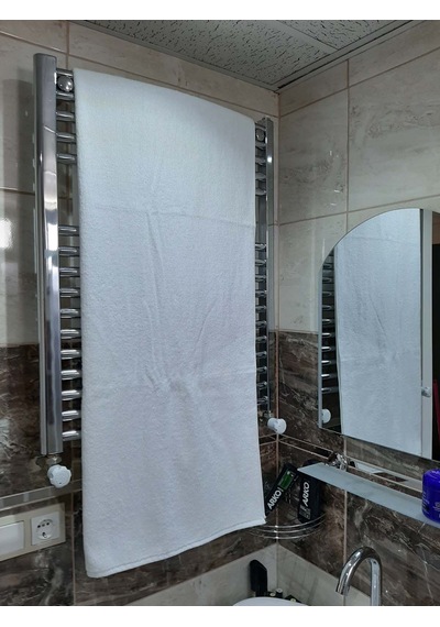 6'lı Otel Banyo Havlusu Beyaz 90x145 | Büyük Boy %100 Pamuk Kalın Vücut Havlusu