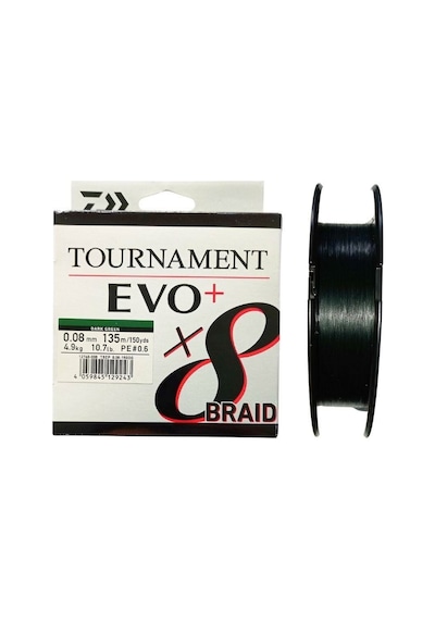 Daiwa Tournament Evo+ 135m 0.08mm 8x Dark Green İp Misina