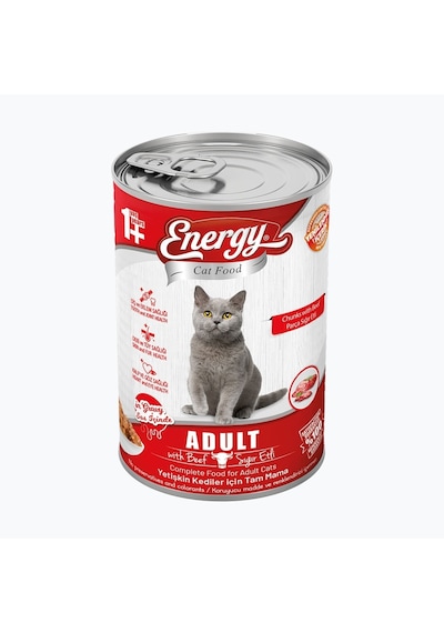 Energy Sığır Etli Yetişkin Yaş Kedi Maması - 400 G