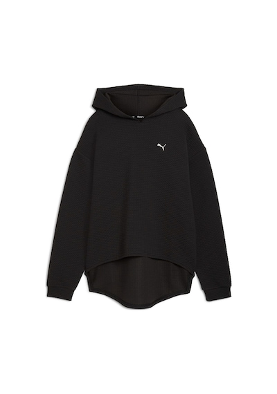 Puma Q4 Studio Textured Kadın Siyah Kapüşonlu Sweatshirt Siyah