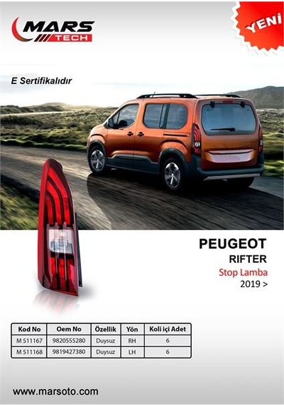 Stop Lambası Duysuz Sol Peugeot Rıfter Berlıngo 2019- Mar-511168
