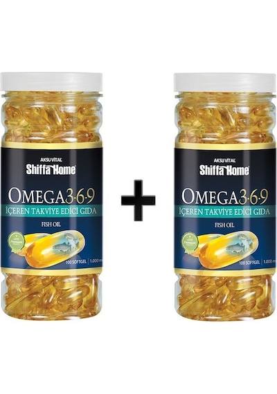 Aksu Vital Shiffa Home Omega 3-6-9 Balık Yağı 1000 MG 100 Kapsül 2 Adet