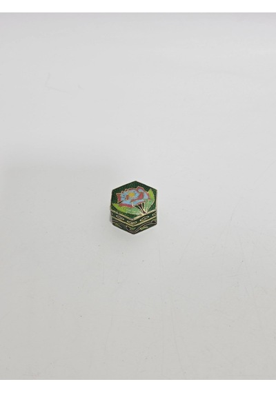 Antika Cloisonne Minyatür Kutu 3,4x3cm 085