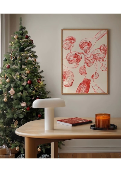 Çerçevesiz Poster Yılbaşı Ruhuyla Neşeli Kutlama