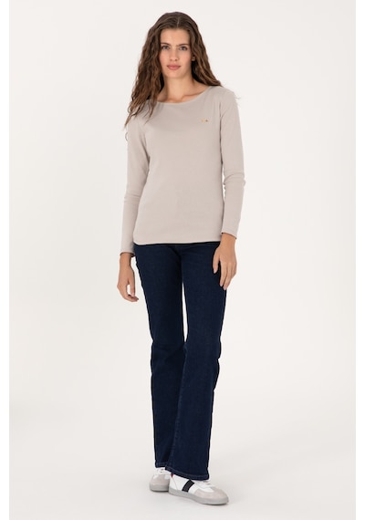 U.S. Polo Assn. Kadın Taş Slim Bisiklet Yaka Basic Sweatshırt 50315419-VR049