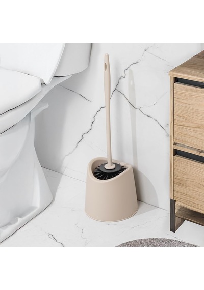 Tr Sb-776 Silikon Wc Tuvalet Banyo Fırçası Klozet Fırçası Krem Diğer