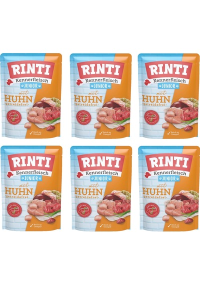 Rinti Pouch Tavuklu Yavru Köpek Yaş Mama 400 G X 6 Adet