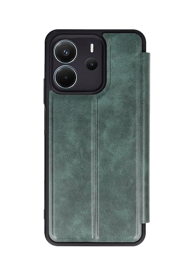Xiaomi Redmi Note 14 4g Uyumlu Kılıf Flip Cover - Koyu Yeşil
